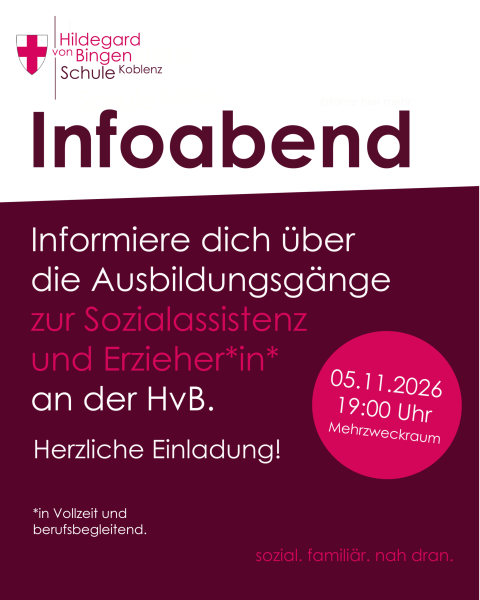 Infoabend über die Ausbildungsgänge Sozialassistenz und Erzieher-in